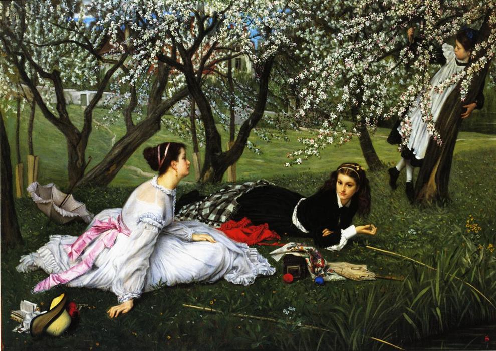 Buy Museum Art Reproductions Spring, 1878 by James Jacques Joseph Tissot (1836-1902, France) | ArtsDot.com