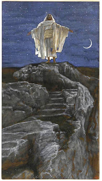 Order Oil Painting Replica Jesus Goes Up Alone onto a Mountain to Pray, 1894 by James Jacques Joseph Tissot (1836-1902, France) | ArtsDot.com