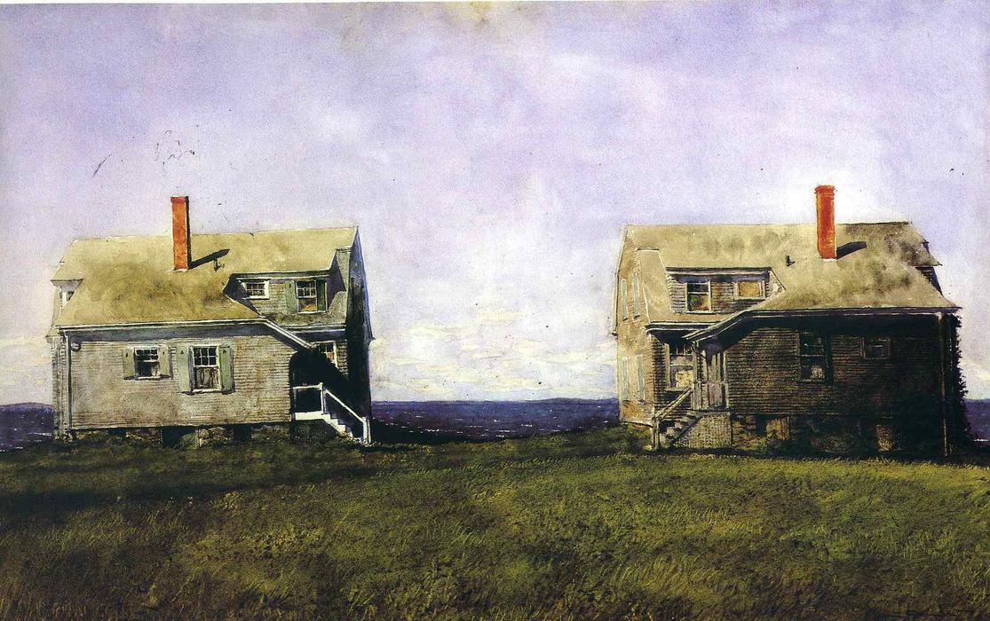 Twin Houses, 1969 by Jamie Wyeth Jamie Wyeth | ArtsDot.com