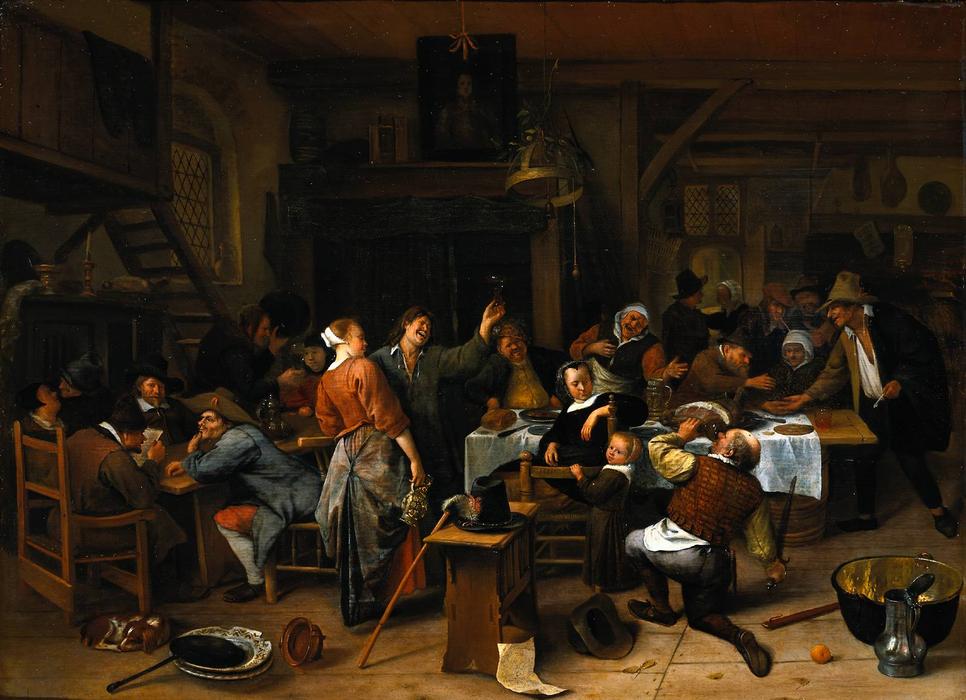 Buy Museum Art Reproductions Prince`s day, 1660 by Jan Steen (1626-1679, Netherlands) | ArtsDot.com