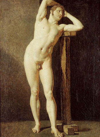 Order Oil Painting Replica Male nude, 1801 by Jean Auguste Dominique Ingres (1780-1867, France) | ArtsDot.com