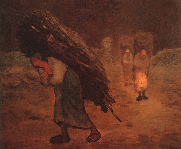 Order Oil Painting Replica Winter: The Faggot Gatherers, 1875 by Jean-François Millet (1814-1875, France) | ArtsDot.com