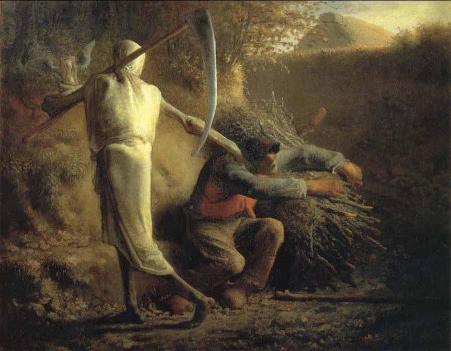 Buy Museum Art Reproductions Death and the woodcutter, 1859 by Jean-François Millet (1814-1875, France) | ArtsDot.com