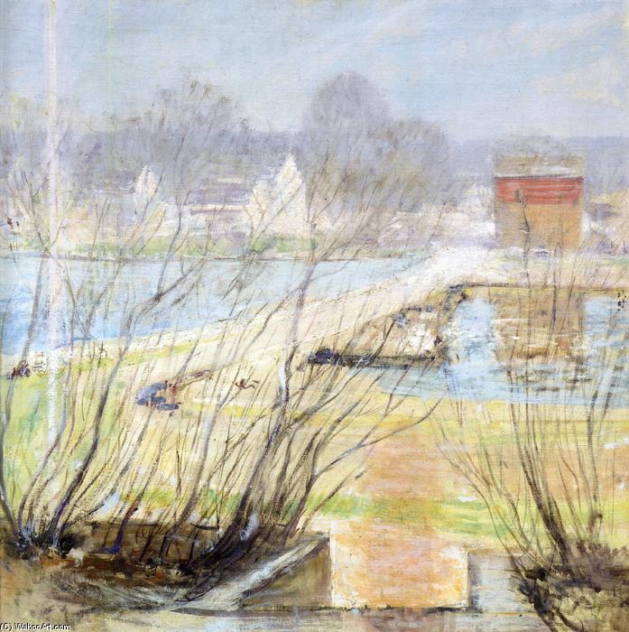 Order Oil Painting Replica View from the Holley House, 1901 by John Henry Twachtman (1853-1902, United States) | ArtsDot.com