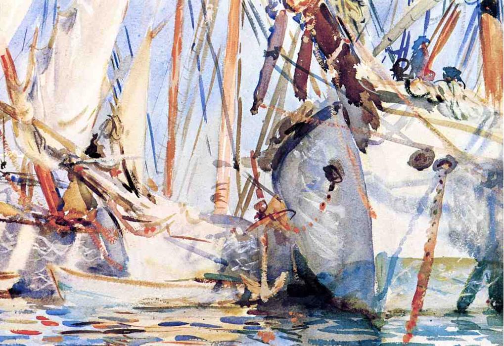 Buy Museum Art Reproductions White Ships, 1908 by John Singer Sargent (1856-1925, Italy) | ArtsDot.com