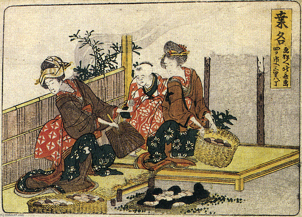 Buy Museum Art Reproductions Kuwana by Katsushika Hokusai (1760-1849, Japan) | ArtsDot.com