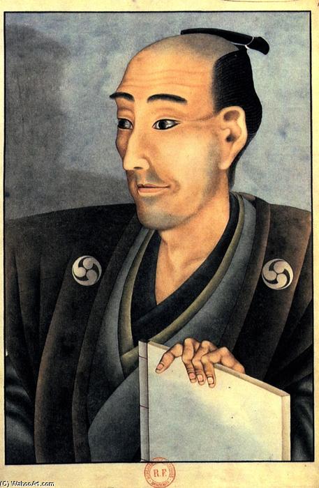 Order Oil Painting Replica Portrait of a man of noble birth with a book by Katsushika Hokusai (1760-1849, Japan) | ArtsDot.com