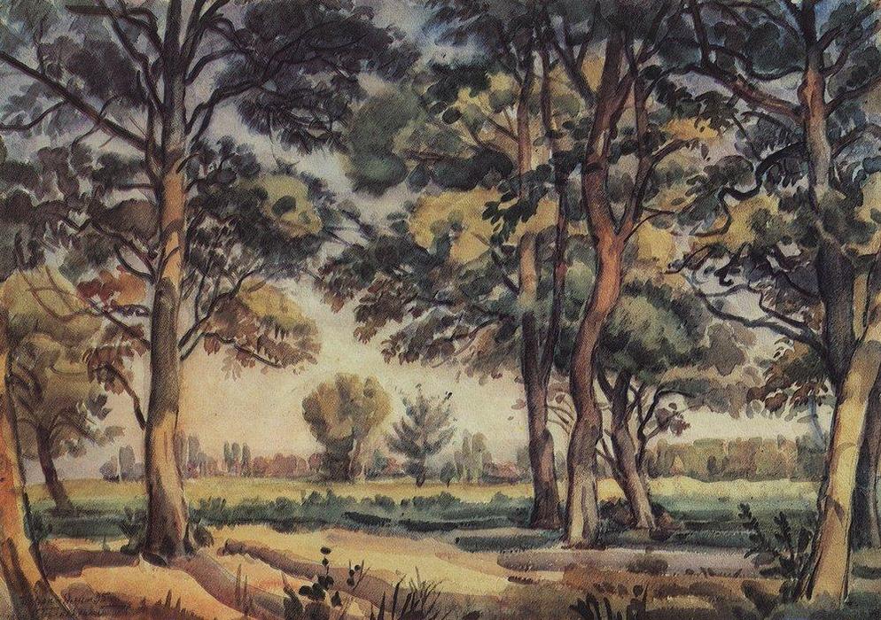 Order Art Reproductions Trees, 1935 by Konstantin Fyodorovich Bogaevsky (1872-1943, Ukraine) | ArtsDot.com