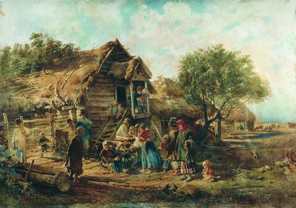 Order Art Reproductions After the Market, 1876 by Konstantin Yegorovich Makovsky (1839-1915, Russia) | ArtsDot.com