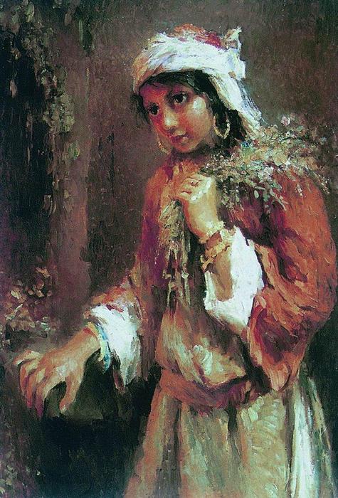 Buy Museum Art Reproductions Gipsy 2, 1880 by Konstantin Yegorovich Makovsky (1839-1915, Russia) | ArtsDot.com