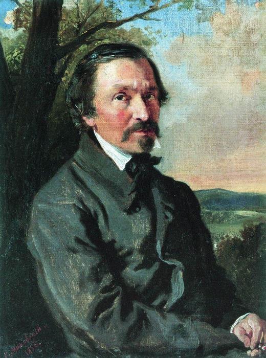 Buy Museum Art Reproductions Portrait of Nikolay Nekrasov, 1856 by Konstantin Yegorovich Makovsky (1839-1915, Russia) | ArtsDot.com