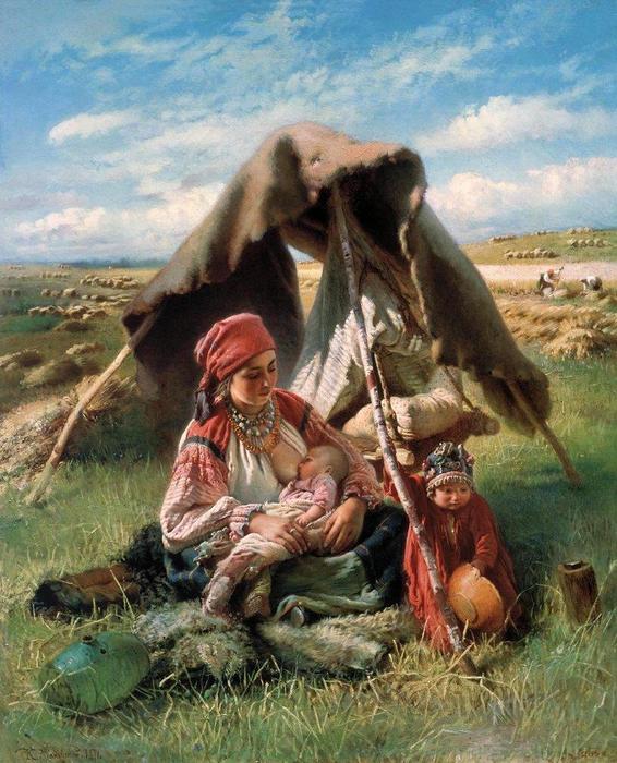 Order Oil Painting Replica Reaper, 1871 by Konstantin Yegorovich Makovsky (1839-1915, Russia) | ArtsDot.com