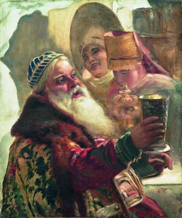 Buy Museum Art Reproductions Boyar with the cup by Konstantin Yegorovich Makovsky (1839-1915, Russia) | ArtsDot.com