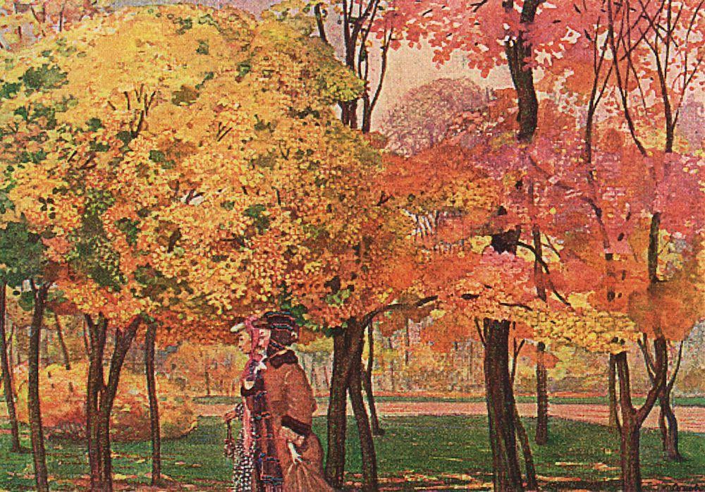 Order Paintings Reproductions Autumn, 1905 by Konstantin Somov | ArtsDot.com