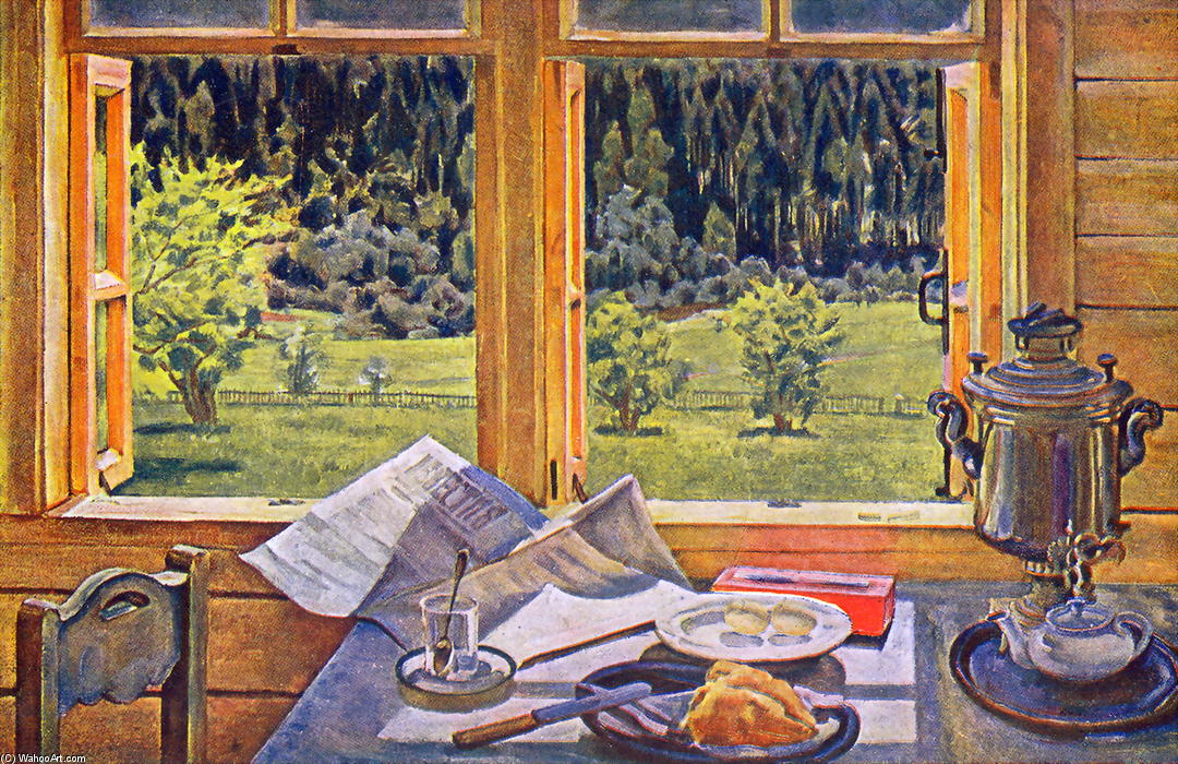 Order Artwork Replica Window to Nature. Ligachevo, may, 1928 by Konstantin Yuon (Inspired By) (1875-1958, Russia) | ArtsDot.com