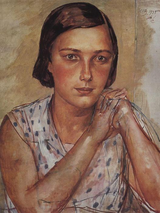 Order Artwork Replica Portrait of the artist`s daughter, 1935 by Kuzma Petrov-Vodkin (1878-1939, Russia) | ArtsDot.com