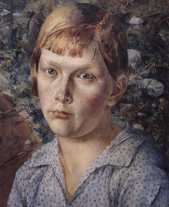 Buy Museum Art Reproductions The girl in the woods, 1938 by Kuzma Petrov-Vodkin (1878-1939, Russia) | ArtsDot.com