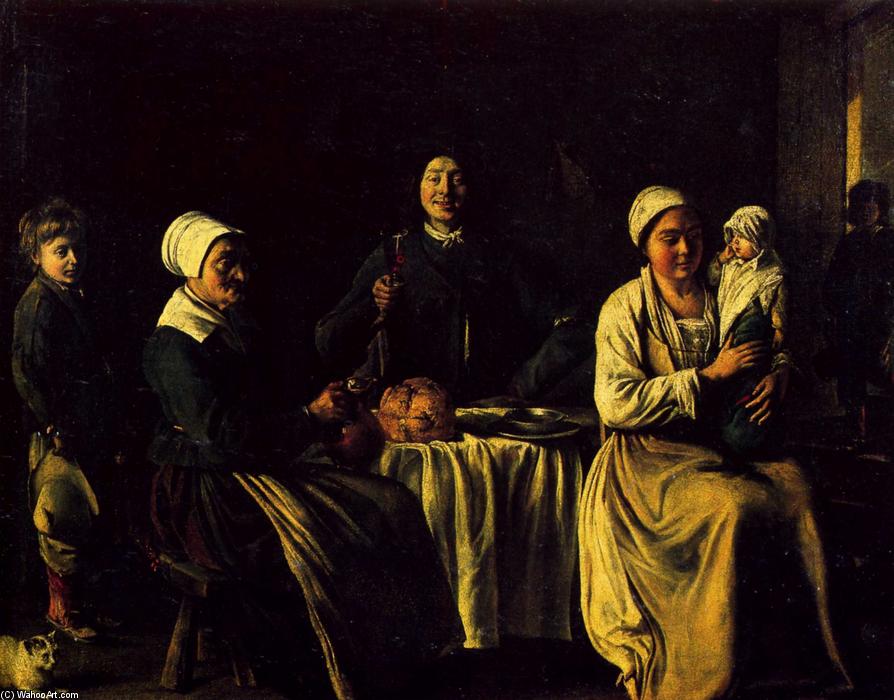 Order Paintings Reproductions The happy family, 1642 by Antoine (Brother) Le Nain | ArtsDot.com
