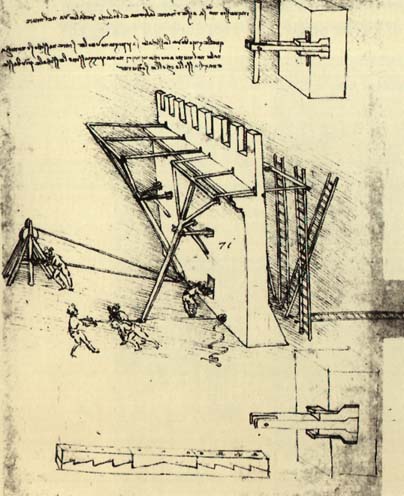 Order Art Reproductions Siege Defenses, 1481 by Leonardo Da Vinci (1452-1519, Italy) | ArtsDot.com