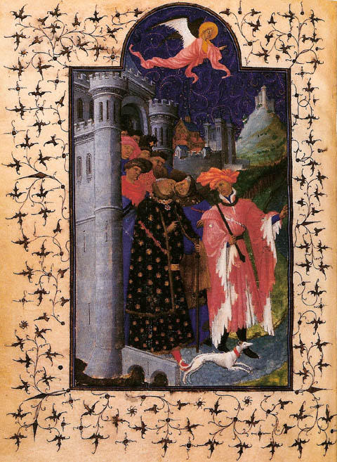 Order Art Reproductions The Departure of Jean de France Duke of Berry, 1340 by Limbourg Brothers (1385-1416, Netherlands) | ArtsDot.com