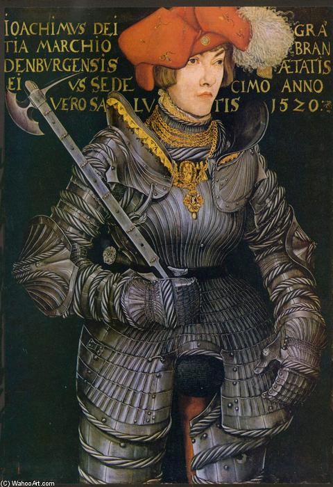 Order Paintings Reproductions Portrait of Joachim II, 1520 by Lucas Cranach The Elder (1472-1553, Germany) | ArtsDot.com