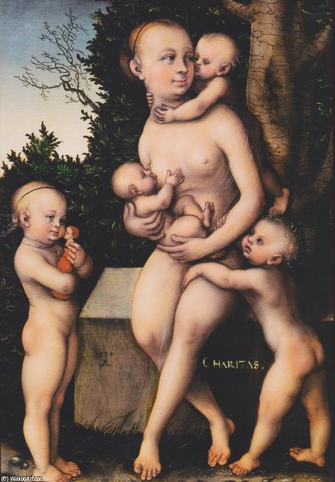 Buy Museum Art Reproductions Charity, 1534 by Lucas Cranach The Elder (1472-1553, Germany) | ArtsDot.com