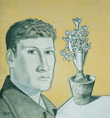 Self-Portrait with Hyacinth in a Pot, 1948 by Lucian Freud (1922-2011, Germany) Lucian Freud | ArtsDot.com