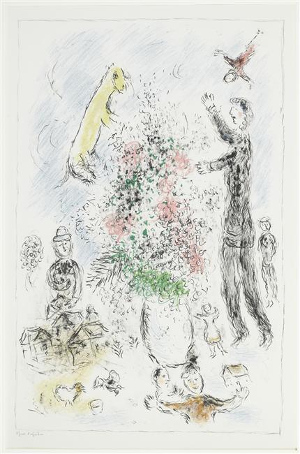 Buy Museum Art Reproductions Lilacs, 1980 by Marc Chagall (Inspired By) (1887-1985, Belarus) | ArtsDot.com
