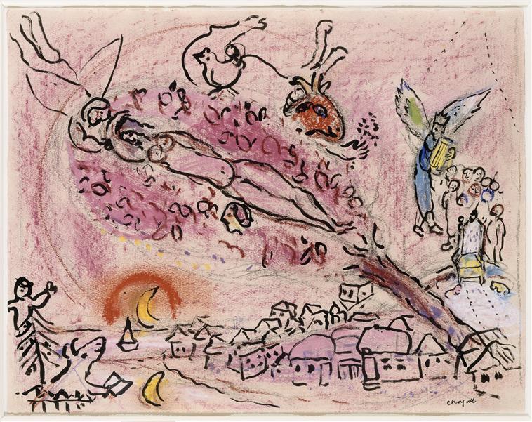 Buy Museum Art Reproductions Song of Songs II (9), 1957 by Marc Chagall (Inspired By) (1887-1985, Belarus) | ArtsDot.com