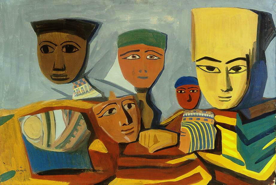 Order Art Reproductions Egyptian masks, 1911 by Martiros Saryan (Inspired By) (1880-1972, Russia) | ArtsDot.com