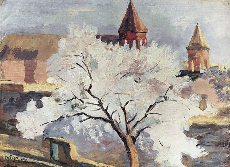 Buy Museum Art Reproductions Apricot tree in blossom, 1942 by Martiros Saryan (Inspired By) (1880-1972, Russia) | ArtsDot.com