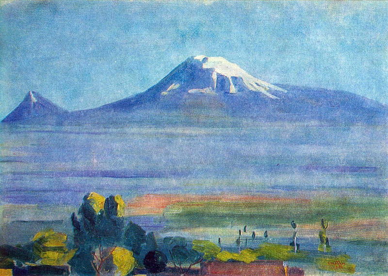 Order Paintings Reproductions Ararat, 1958 by Martiros Saryan (Inspired By) (1880-1972, Russia) | ArtsDot.com