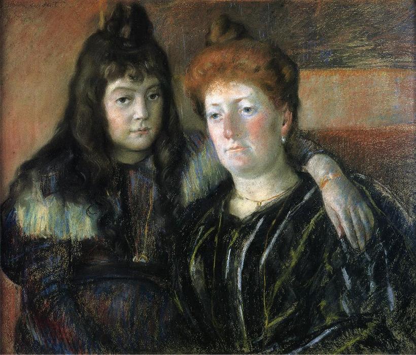 Order Artwork Replica Madame Meerson and Her Daughter, 1899 by Mary Stevenson Cassatt (1843-1926, United States) | ArtsDot.com