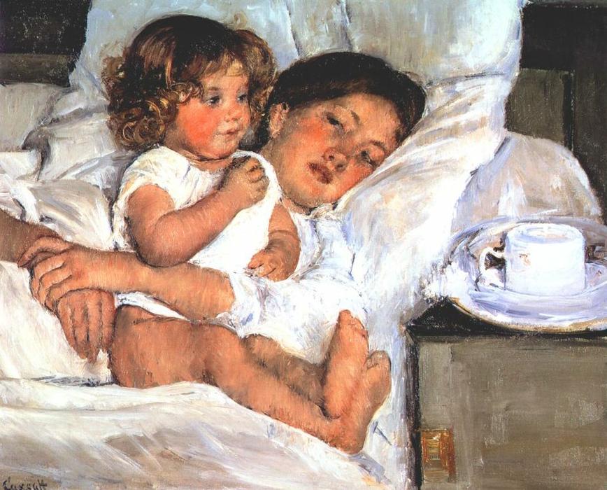 Buy Museum Art Reproductions Breakfast in Bed, 1897 by Mary Stevenson Cassatt (1843-1926, United States) | ArtsDot.com