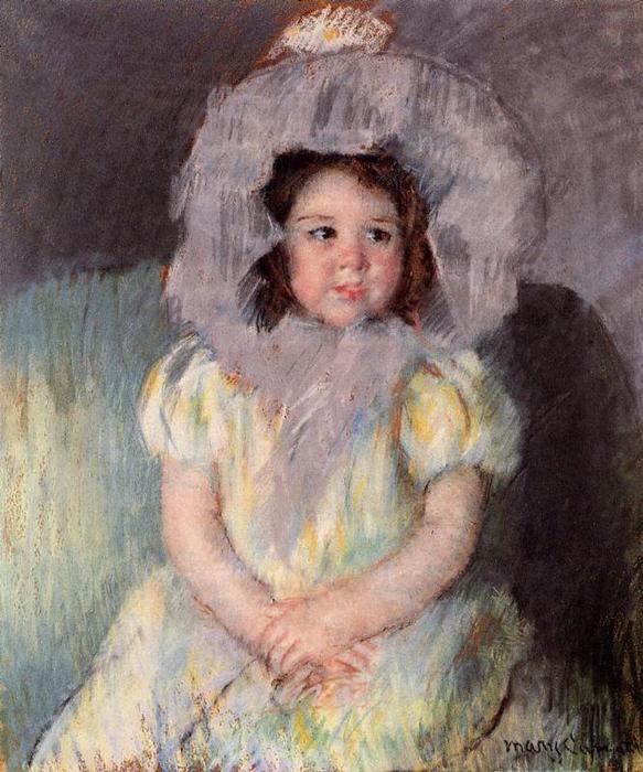 Order Oil Painting Replica Margot in White, 1902 by Mary Stevenson Cassatt (1843-1926, United States) | ArtsDot.com