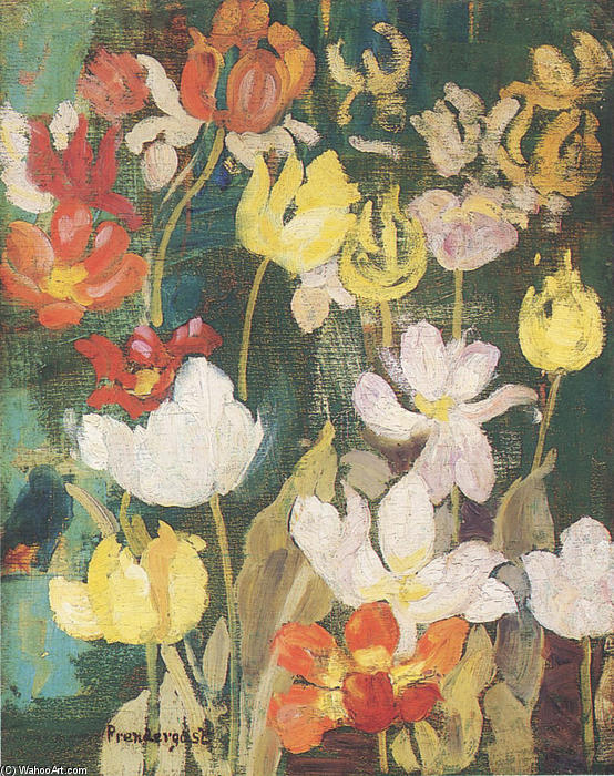 Buy Museum Art Reproductions Spring Flowers, 1904 by Maurice Brazil Prendergast (1858-1924, Canada) | ArtsDot.com