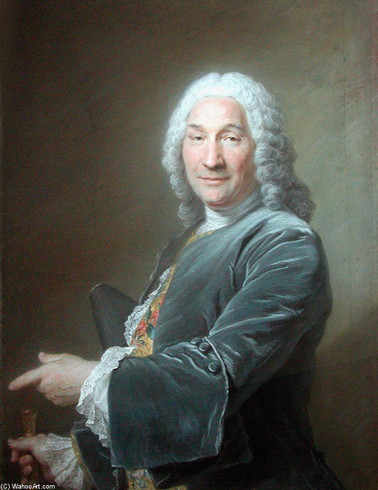 Order Oil Painting Replica Portrait of René Frémin, Sculptor, 1743 by Maurice Quentin De La Tour (1704-1788, France) | ArtsDot.com