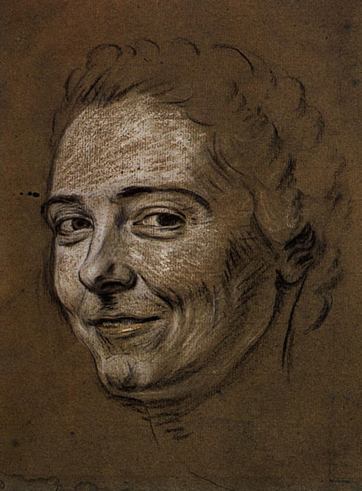 Buy Museum Art Reproductions Study for portrait of Mademoiselle Dangeville by Maurice Quentin De La Tour (1704-1788, France) | ArtsDot.com