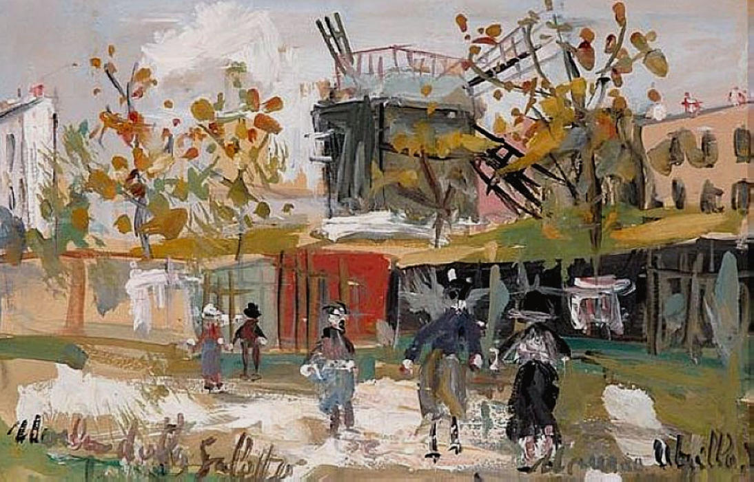 Order Art Reproductions Moulin de la Galette by Maurice Utrillo (Inspired By) (1883-1955, France) | ArtsDot.com