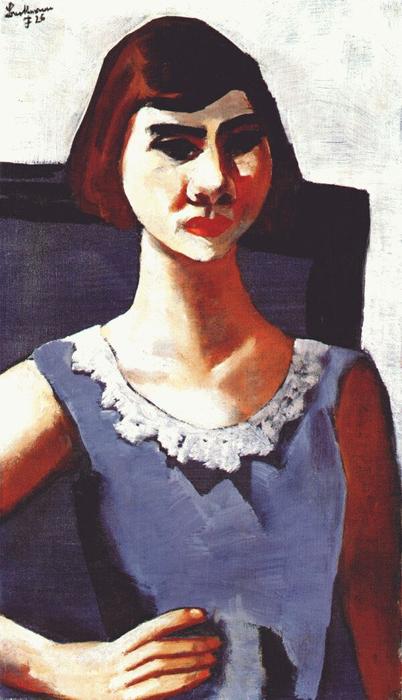 Order Art Reproductions Portrait of quappi in blue, 1926 by Max Beckmann (1884-1950, Germany) | ArtsDot.com