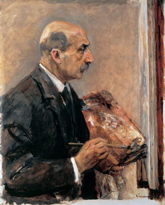 Order Oil Painting Replica Self-Portrait with Palette by Max Liebermann (1847-1935, Germany) | ArtsDot.com