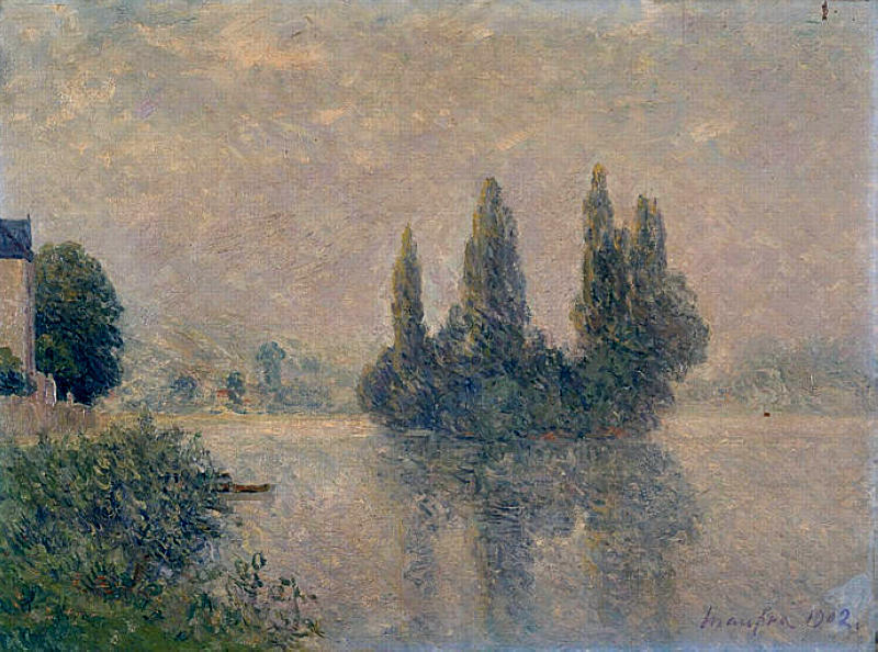 Order Oil Painting Replica Fog on the Seine (The Andelys), 1902 by Maxime Emile Louis Maufra (1861-1918) | ArtsDot.com