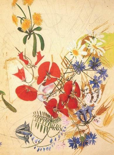 Order Art Reproductions Field flowers, 1884 by Mikhail Vrubel (1856-1910, Russia) | ArtsDot.com