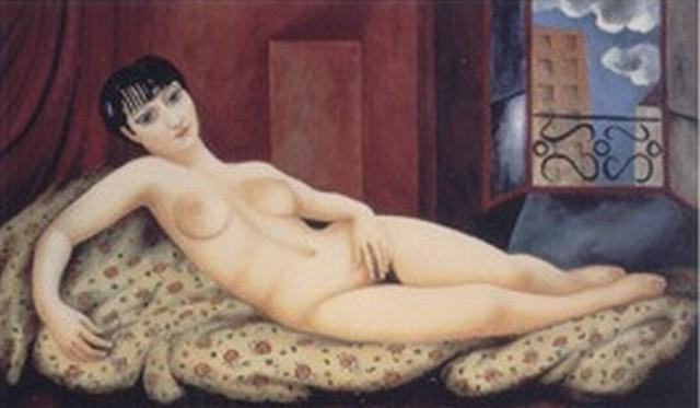 Order Art Reproductions Large reclining nude, Kiki, 1924 by Moise Kisling (Inspired By) (1891-1953, Croatia) | ArtsDot.com