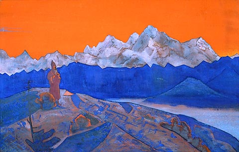 Order Oil Painting Replica Red Lama, 1924 by Nicholas Roerich (1874-1947, Russia) | ArtsDot.com