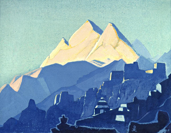 Order Oil Painting Replica Mountain Abode, 1933 by Nicholas Roerich (1874-1947, Russia) | ArtsDot.com