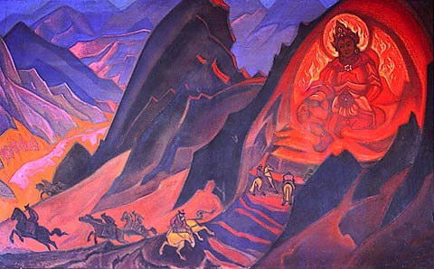 Order Paintings Reproductions Order of Rigden Jyepo, 1947 by Nicholas Roerich (1874-1947, Russia) | ArtsDot.com