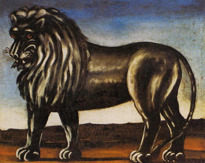 Buy Museum Art Reproductions Black Lion by Niko Pirosmani (1862-1918, Georgia) | ArtsDot.com