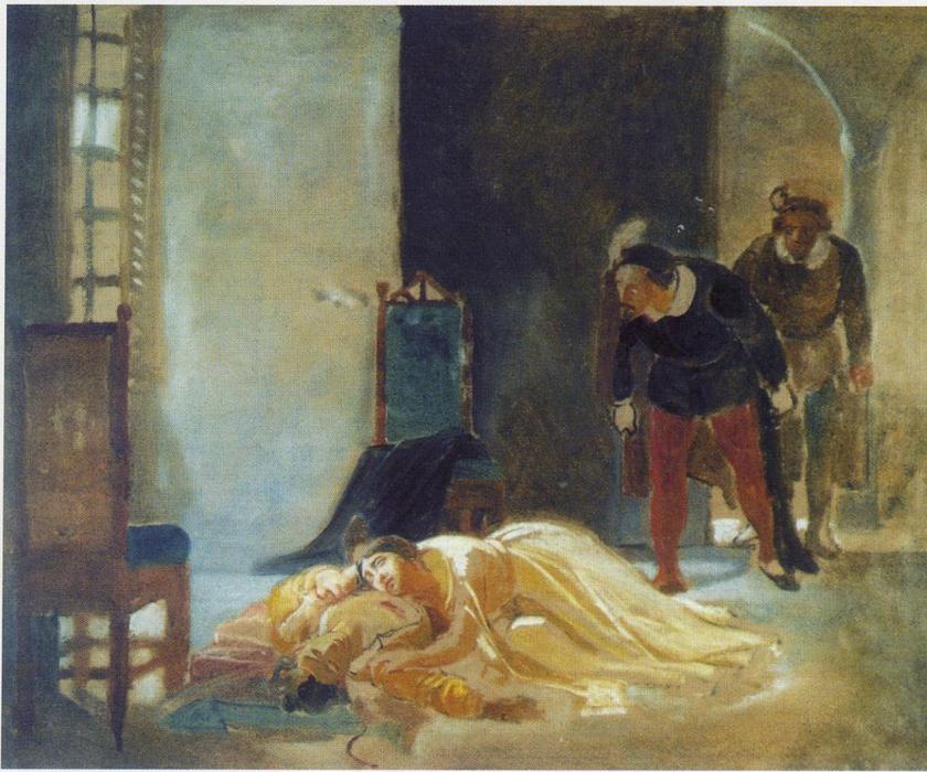 Buy Museum Art Reproductions Death of Imelda Lambertatstsi, 1860 by Nikolai Ge (1831-1894, Russia) | ArtsDot.com