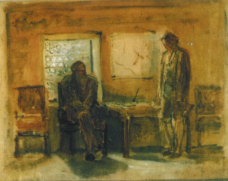 Order Oil Painting Replica Peter I interrogates Tsarevich Alexei by Nikolai Ge (1831-1894, Russia) | ArtsDot.com